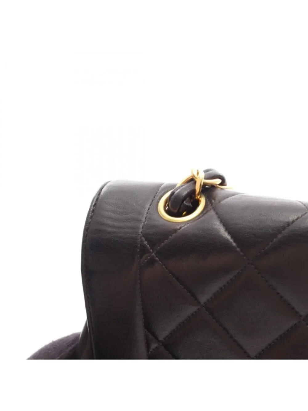 Chanel Shoulder Bag Quilted Diana Flap Black Lambskin Chain